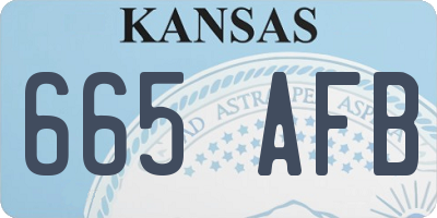 KS license plate 665AFB