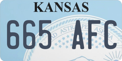 KS license plate 665AFC