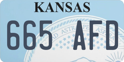 KS license plate 665AFD