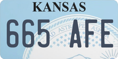 KS license plate 665AFE
