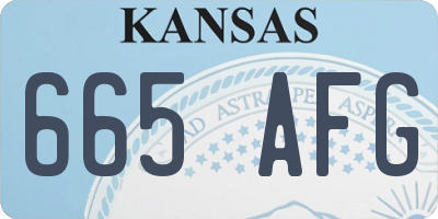 KS license plate 665AFG