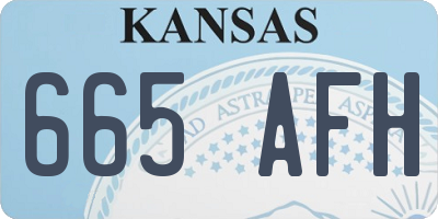KS license plate 665AFH