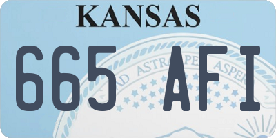 KS license plate 665AFI