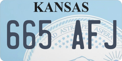 KS license plate 665AFJ