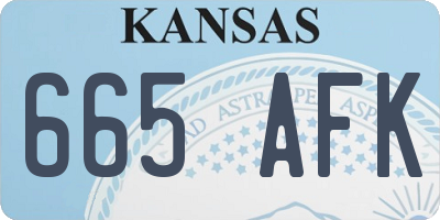 KS license plate 665AFK