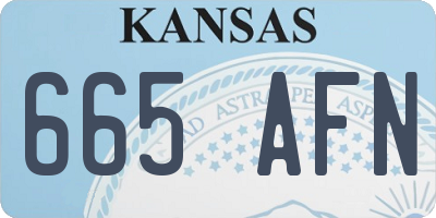 KS license plate 665AFN