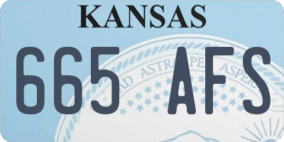 KS license plate 665AFS
