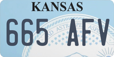 KS license plate 665AFV
