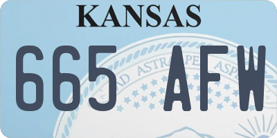 KS license plate 665AFW