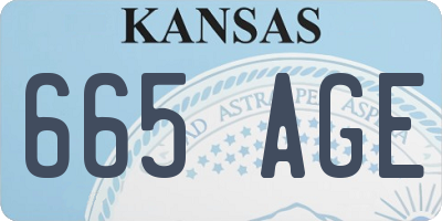 KS license plate 665AGE