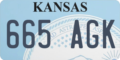 KS license plate 665AGK