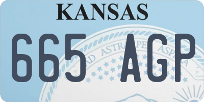 KS license plate 665AGP