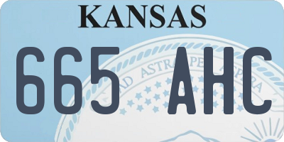 KS license plate 665AHC