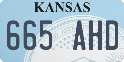 KS license plate 665AHD