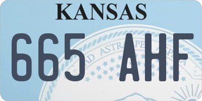 KS license plate 665AHF