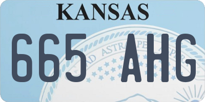 KS license plate 665AHG