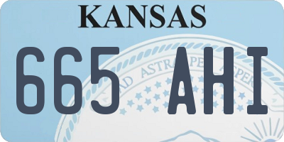 KS license plate 665AHI