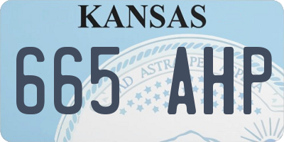 KS license plate 665AHP