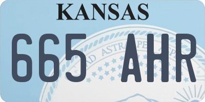 KS license plate 665AHR