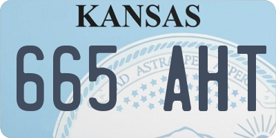 KS license plate 665AHT