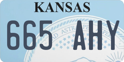 KS license plate 665AHY