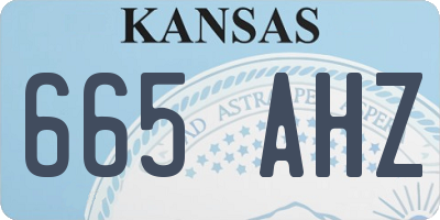 KS license plate 665AHZ