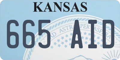 KS license plate 665AID