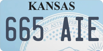 KS license plate 665AIE