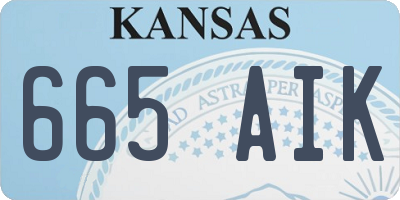 KS license plate 665AIK