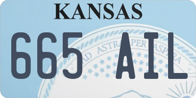 KS license plate 665AIL
