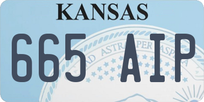 KS license plate 665AIP