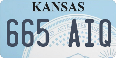 KS license plate 665AIQ