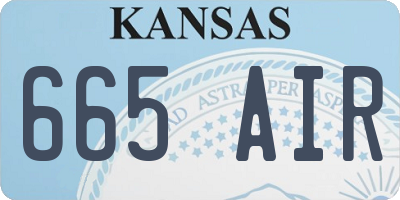 KS license plate 665AIR