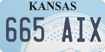 KS license plate 665AIX