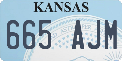 KS license plate 665AJM