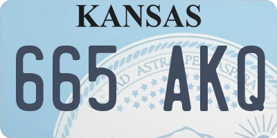 KS license plate 665AKQ