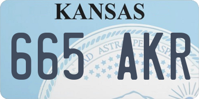 KS license plate 665AKR