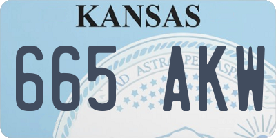 KS license plate 665AKW
