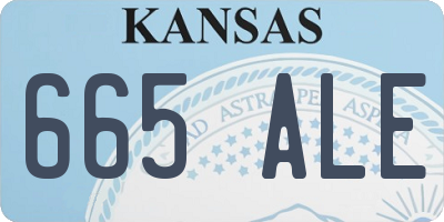 KS license plate 665ALE