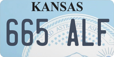 KS license plate 665ALF
