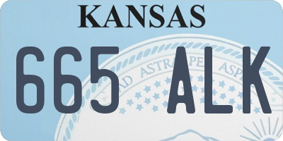 KS license plate 665ALK