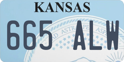 KS license plate 665ALW