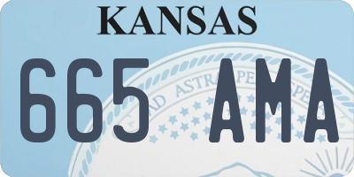 KS license plate 665AMA