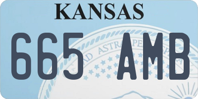 KS license plate 665AMB