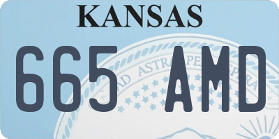KS license plate 665AMD