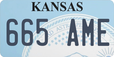 KS license plate 665AME