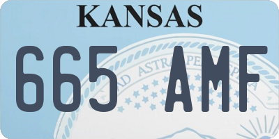 KS license plate 665AMF