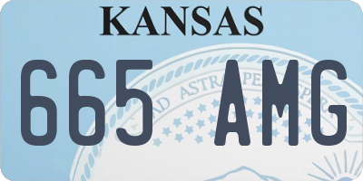 KS license plate 665AMG