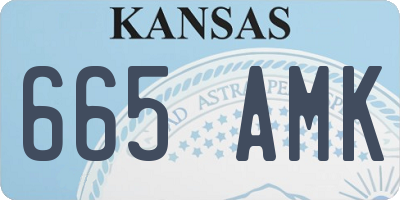 KS license plate 665AMK
