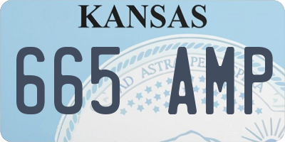 KS license plate 665AMP